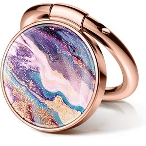 GVIEWIN Marble Cell Phone Ring Holder, Metal Kickstand Grip for Magnetic Car Mou